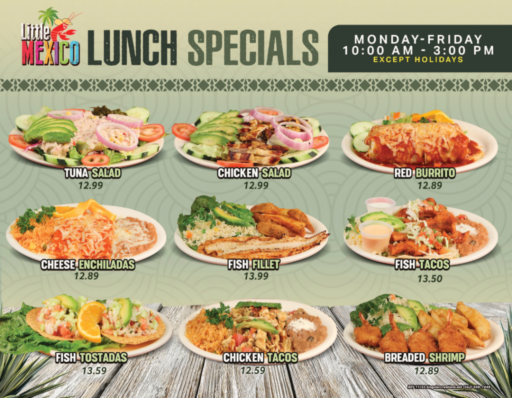 Real Mexican flavor served fresh at Little Mexico Restaurant